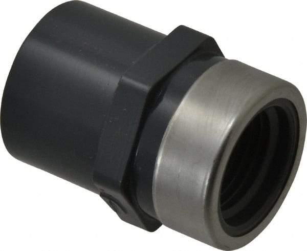 Value Collection - 1/2" PVC Plastic Pipe Reinforced Female Adapter - Slip x SR FIPT End Connections - Eagle Tool & Supply