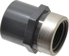 Value Collection - 3/4" PVC Plastic Pipe Reinforced Female Adapter - Slip x SR FIPT End Connections - Eagle Tool & Supply