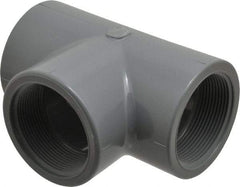 Value Collection - 2" CPVC Plastic Pipe Tee - Schedule 80, FIPT x FIPT x FIPT End Connections - Eagle Tool & Supply