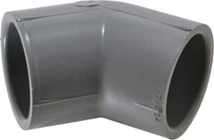 Value Collection - 1-1/4" CPVC Plastic Pipe 45° Elbow - Schedule 80, Slip x Slip End Connections - Eagle Tool & Supply