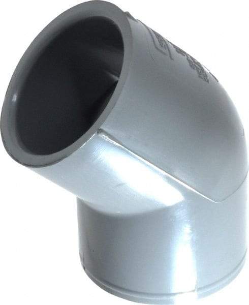 Value Collection - 1-1/2" CPVC Plastic Pipe 45° Elbow - Schedule 80, Slip x Slip End Connections - Eagle Tool & Supply