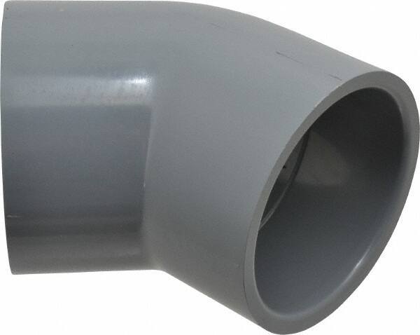 Value Collection - 3" CPVC Plastic Pipe 45° Elbow - Schedule 80, Slip x Slip End Connections - Eagle Tool & Supply