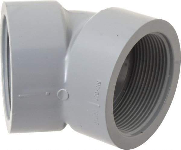 Value Collection - 2" CPVC Plastic Pipe 45° Elbow - Schedule 80, FIPT x FIPT End Connections - Eagle Tool & Supply