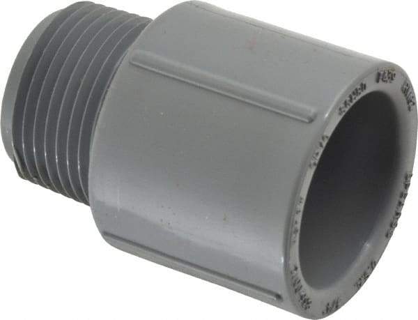 Value Collection - 3/4" CPVC Plastic Pipe Male Adapter - Schedule 80, MIPT x Slip End Connections - Eagle Tool & Supply