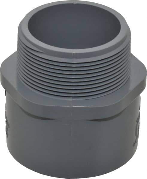 Value Collection - 2" CPVC Plastic Pipe Male Adapter - Schedule 80, MIPT x Slip End Connections - Eagle Tool & Supply
