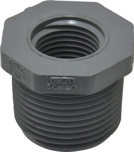 Value Collection - 1 x 1/2" CPVC Plastic Pipe Bushing - Schedule 80, MIPT x FIPT End Connections - Eagle Tool & Supply