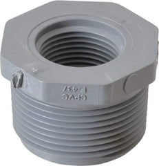 Value Collection - 1-1/4 x 3/4" CPVC Plastic Pipe Bushing - Schedule 80, MIPT x FIPT End Connections - Eagle Tool & Supply