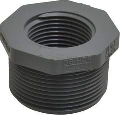 Value Collection - 1-1/2 x 1" CPVC Plastic Pipe Bushing - Schedule 80, MIPT x FIPT End Connections - Eagle Tool & Supply