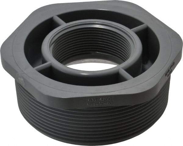 Value Collection - 4 x 2" CPVC Plastic Pipe Bushing - Schedule 80, MIPT x FIPT End Connections - Eagle Tool & Supply