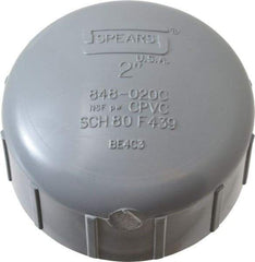 Value Collection - 2" CPVC Plastic Pipe End Cap - Schedule 80, FIPT End Connections - Eagle Tool & Supply