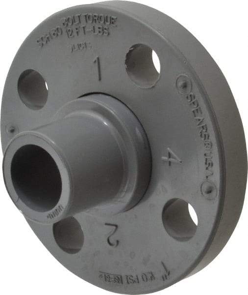 Value Collection - 1" CPVC Plastic Pipe Flange (Two Piece) - Schedule 80, Spig End Connections - Eagle Tool & Supply