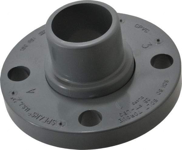 Value Collection - 2" CPVC Plastic Pipe Flange (Two Piece) - Schedule 80, Spig End Connections - Eagle Tool & Supply