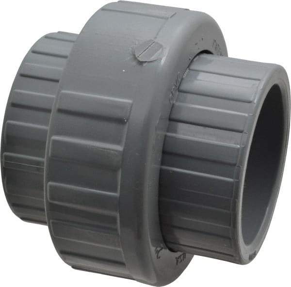 Value Collection - 2" CPVC Plastic Pipe Union with EPDM O-Ring - Schedule 80, Slip x Slip End Connections - Eagle Tool & Supply