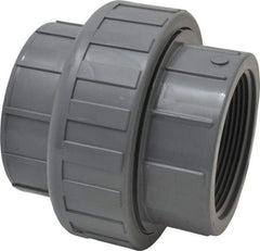 Value Collection - 3" CPVC Plastic Pipe Union with EPDM O-Ring - Schedule 80, FIPT x FIPT End Connections - Eagle Tool & Supply