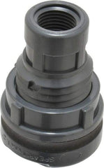 Value Collection - 1/2" PVC Plastic Pipe Bulkhead Tank Adapter - Schedule 80, Slip x FIPT End Connections - Eagle Tool & Supply