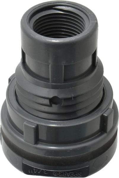 Value Collection - 3/4" PVC Plastic Pipe Bulkhead Tank Adapter - Schedule 80, Slip x FIPT End Connections - Eagle Tool & Supply