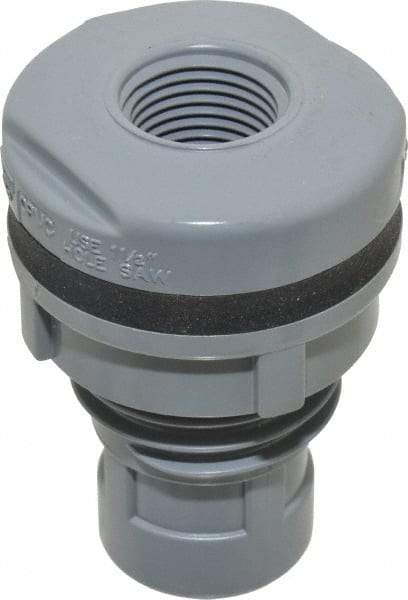 Value Collection - 1/2" CPVC Plastic Pipe Bulkhead Tank Adapter - Schedule 80, FIPT x FIPT End Connections - Eagle Tool & Supply