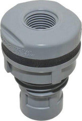 Value Collection - 1/2" CPVC Plastic Pipe Bulkhead Tank Adapter - Schedule 80, FIPT x FIPT End Connections - Eagle Tool & Supply