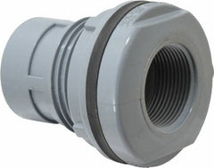 Value Collection - 1-1/4" CPVC Plastic Pipe Bulkhead Tank Adapter - Schedule 80, FIPT x FIPT End Connections - Eagle Tool & Supply