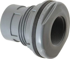 Value Collection - 1-1/2" CPVC Plastic Pipe Bulkhead Tank Adapter - Schedule 80, FIPT x FIPT End Connections - Eagle Tool & Supply