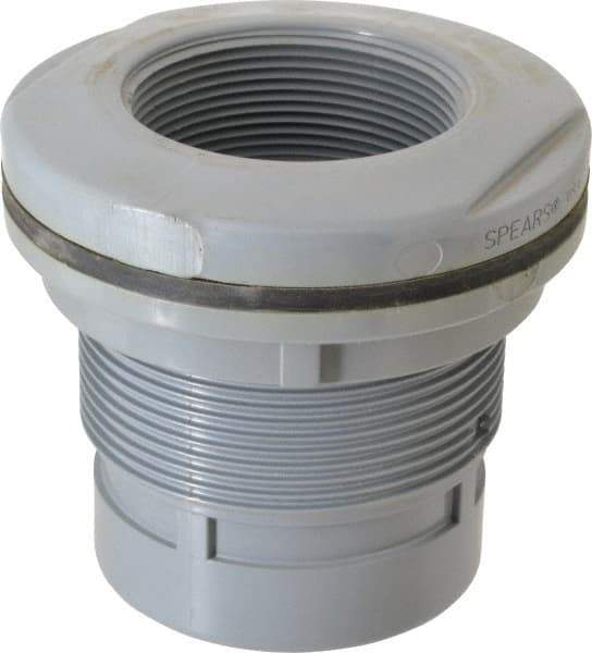 Value Collection - 3" CPVC Plastic Pipe Bulkhead Tank Adapter - Schedule 80, FIPT x FIPT End Connections - Eagle Tool & Supply