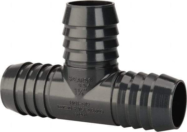 Value Collection - 1-1/4" Barb, Multiple Barbed Tube Insert Tee - PVC, Male - Eagle Tool & Supply