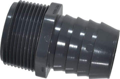 Value Collection - 1-1/4" Barb, 1-1/4 MIPT, Multiple Barbed Tube Adapter - PVC, Male - Eagle Tool & Supply