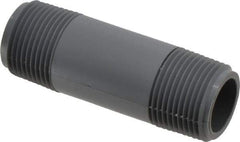 Value Collection - 3/4" Pipe, 3" Long CPVC Threaded Plastic Pipe Nipple - Schedule 80, Gray - Eagle Tool & Supply