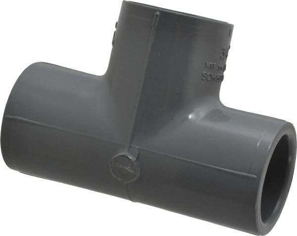 Value Collection - 3/4" CPVC Plastic Pipe Tee - Schedule 80, Slip x Slip x Slip End Connections - Eagle Tool & Supply