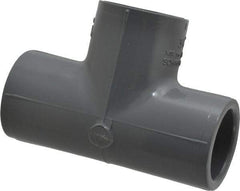 Value Collection - 3/4" CPVC Plastic Pipe Tee - Schedule 80, Slip x Slip x Slip End Connections - Eagle Tool & Supply