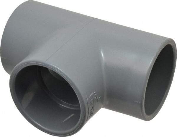 Value Collection - 3" CPVC Plastic Pipe Tee - Schedule 80, Slip x Slip x Slip End Connections - Eagle Tool & Supply
