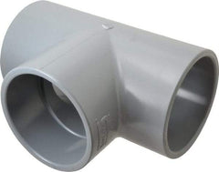 Value Collection - 4" CPVC Plastic Pipe Tee - Schedule 80, Slip x Slip x Slip End Connections - Eagle Tool & Supply