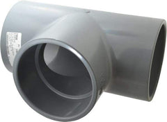 Value Collection - 6" CPVC Plastic Pipe Tee - Schedule 80, Slip x Slip x Slip End Connections - Eagle Tool & Supply