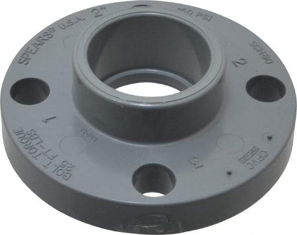 Value Collection - 2" CPVC Plastic Pipe Flange (One Piece) - Slip End Connections - Eagle Tool & Supply