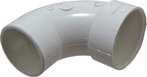 B&K Mueller - 3", PVC Drain, Waste & Vent Pipe 90 Street Elbow - Spig x Hub - Eagle Tool & Supply