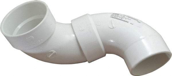 B&K Mueller - 4", PVC Drain, Waste & Vent Pipe 90 Street Elbow - Spig x Hub - Eagle Tool & Supply
