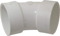 B&K Mueller - 3", PVC Drain, Waste & Vent Pipe 45 Elbow - Hub x Hub - Eagle Tool & Supply