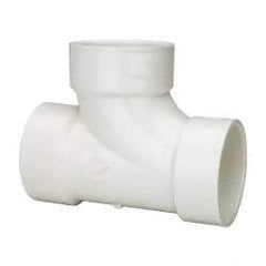 B&K Mueller - 3", PVC Drain, Waste & Vent Pipe Sanitary Tee - Hub x Hub x Hub - Eagle Tool & Supply