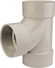 B&K Mueller - 6", PVC Drain, Waste & Vent Pipe Sanitary Tee - Hub x Hub x Hub - Eagle Tool & Supply