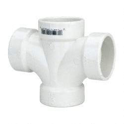 B&K Mueller - 1-1/2", PVC Drain, Waste & Vent Pipe Sanitary Cross - All Hub - Eagle Tool & Supply