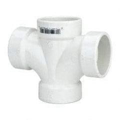 B&K Mueller - 1-1/2", PVC Drain, Waste & Vent Pipe Sanitary Cross - All Hub - Eagle Tool & Supply
