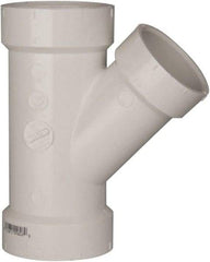 B&K Mueller - 2 x 2 x 1-1/2", PVC Drain, Waste & Vent Pipe 45 Wye - Hub x Hub x Hub - Eagle Tool & Supply