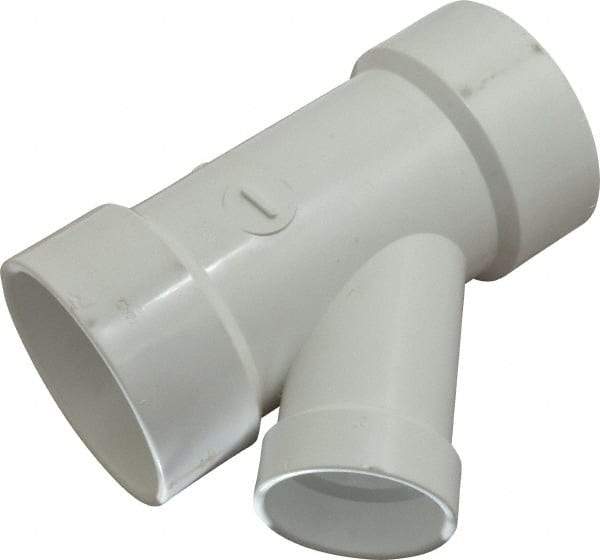B&K Mueller - 3 x 3 x 2", PVC Drain, Waste & Vent Pipe 45 Wye - Hub x Hub x Hub - Eagle Tool & Supply