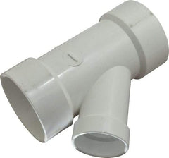 B&K Mueller - 3 x 3 x 2", PVC Drain, Waste & Vent Pipe 45 Wye - Hub x Hub x Hub - Eagle Tool & Supply