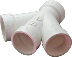 B&K Mueller - 1-1/2", PVC Drain, Waste & Vent Pipe 45 Double Wye - All Hub - Eagle Tool & Supply