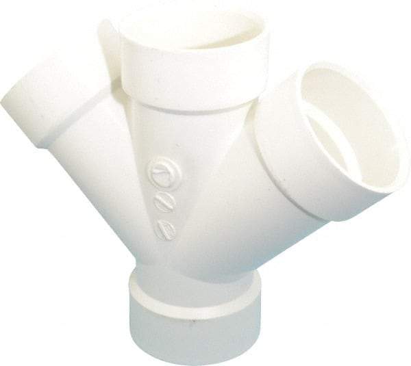 B&K Mueller - 3", PVC Drain, Waste & Vent Pipe 45 Double Wye - All Hub - Eagle Tool & Supply