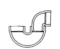 B&K Mueller - 4", PVC Drain, Waste & Vent Pipe P Trap - Hub x Hub - Eagle Tool & Supply