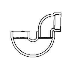 B&K Mueller - 4", PVC Drain, Waste & Vent Pipe P Trap - Hub x Hub - Eagle Tool & Supply