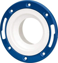 B&K Mueller - 4 x 3" Pipe, 7" OD, PVC Adjustable Closet Flange - 40° Max Working Temp, Hub End Connections - Eagle Tool & Supply