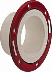 B&K Mueller - 4" Pipe, 7" OD, PVC Adjustable Closet Flange - 40° Max Working Temp, Spig End Connections - Eagle Tool & Supply
